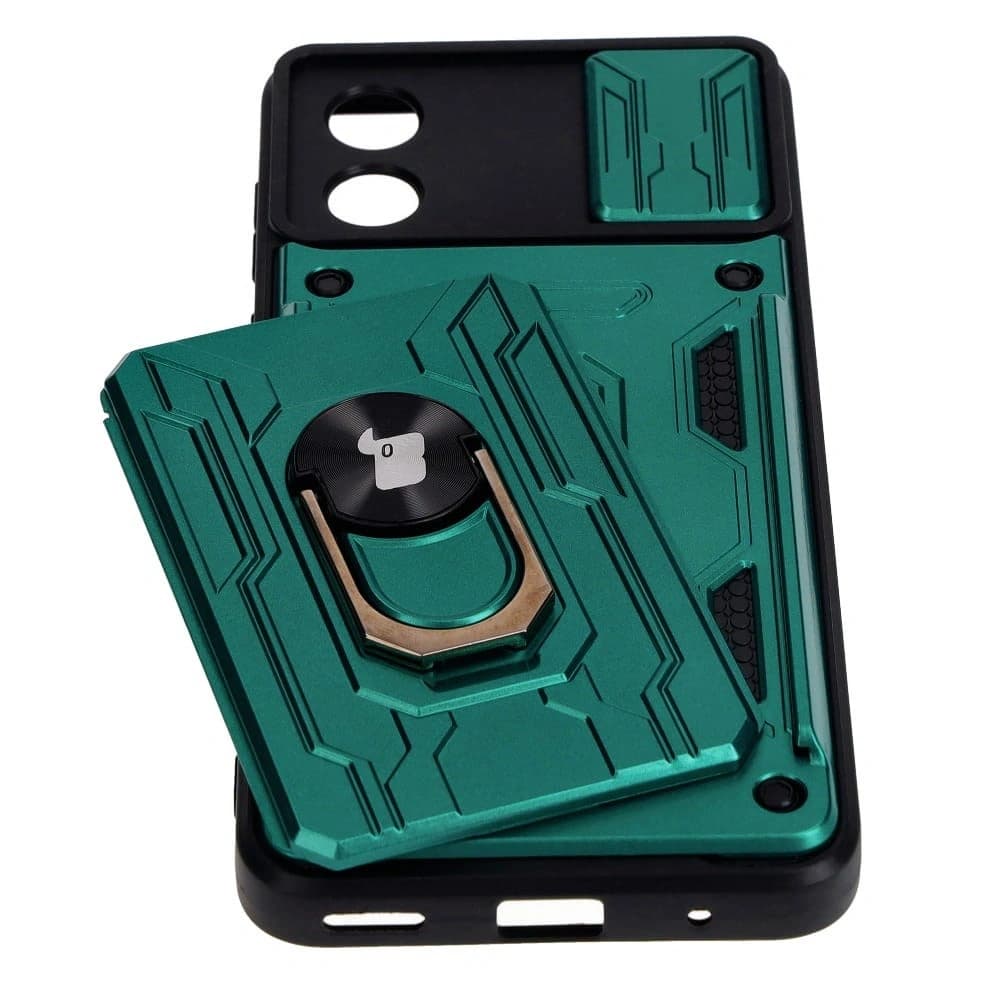 Bizon Case Camshield Kartensteckplatz Ring Motorola Moto E13 5G grün - 3