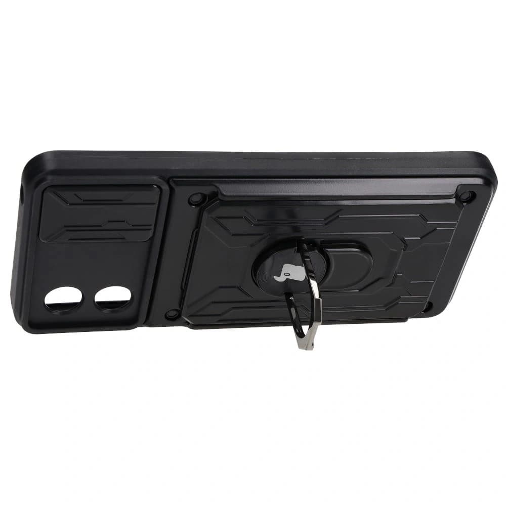 Bizon Case Camshield Card Slot Ring Motorola Moto E13 5G black - 4