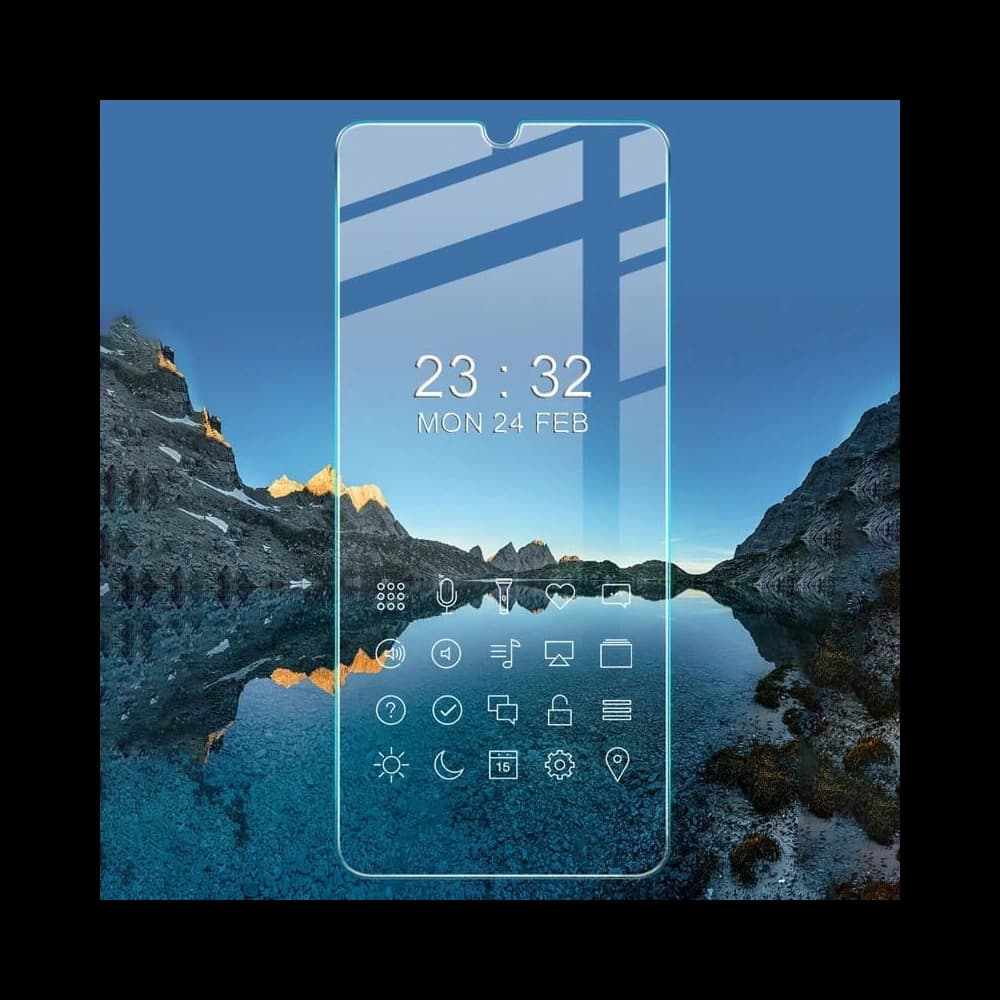 Bizon Glas Klarglas gehärtetes Glas - 3 Stück. + Linsenglas Moto E20 - 6