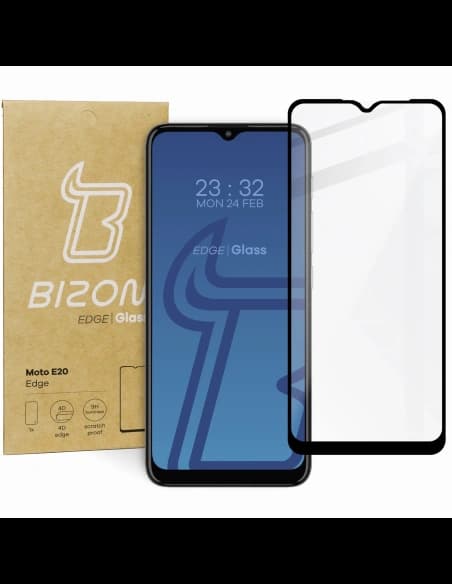 Sklo tvrzené Bizon Glass Edge do Moto E20 černé
