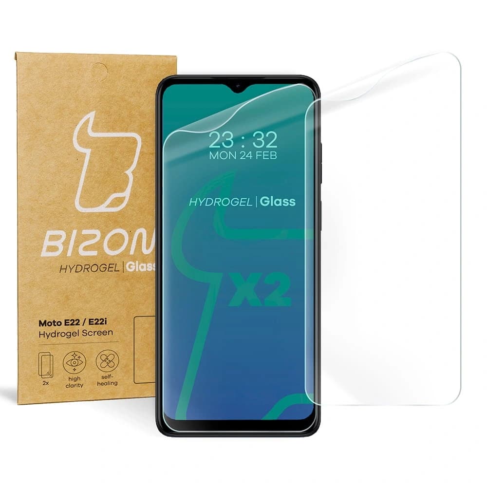 Bizon Glas Hydrogel Motorola Moto E22 / E22i [2 PACK] - 1