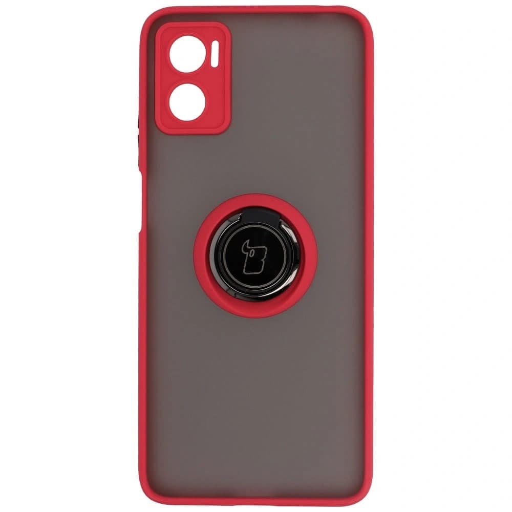 Bizon Case Hybrid Ring Motorola Moto E22 / E22i rauchig mit einem roten Rahmen - 2