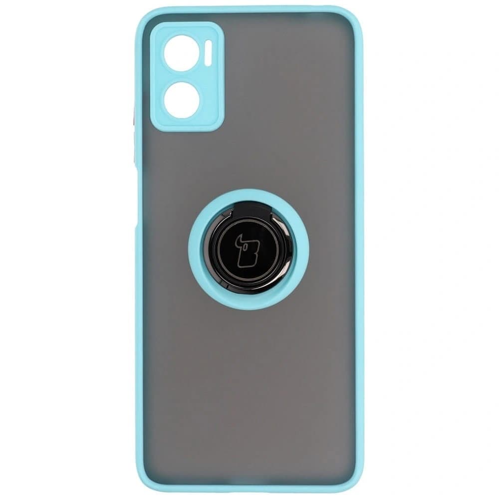 Bizon Case Hybrid Ring Motorola Moto E22 / E22i smoky with a light blue frame - 2