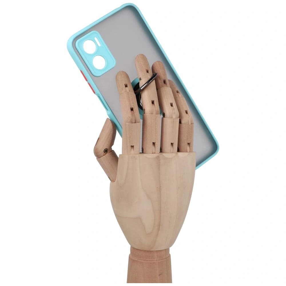 Bizon Case Hybrid Ring Motorola Moto E22 / E22i smoky with a light blue frame - 8