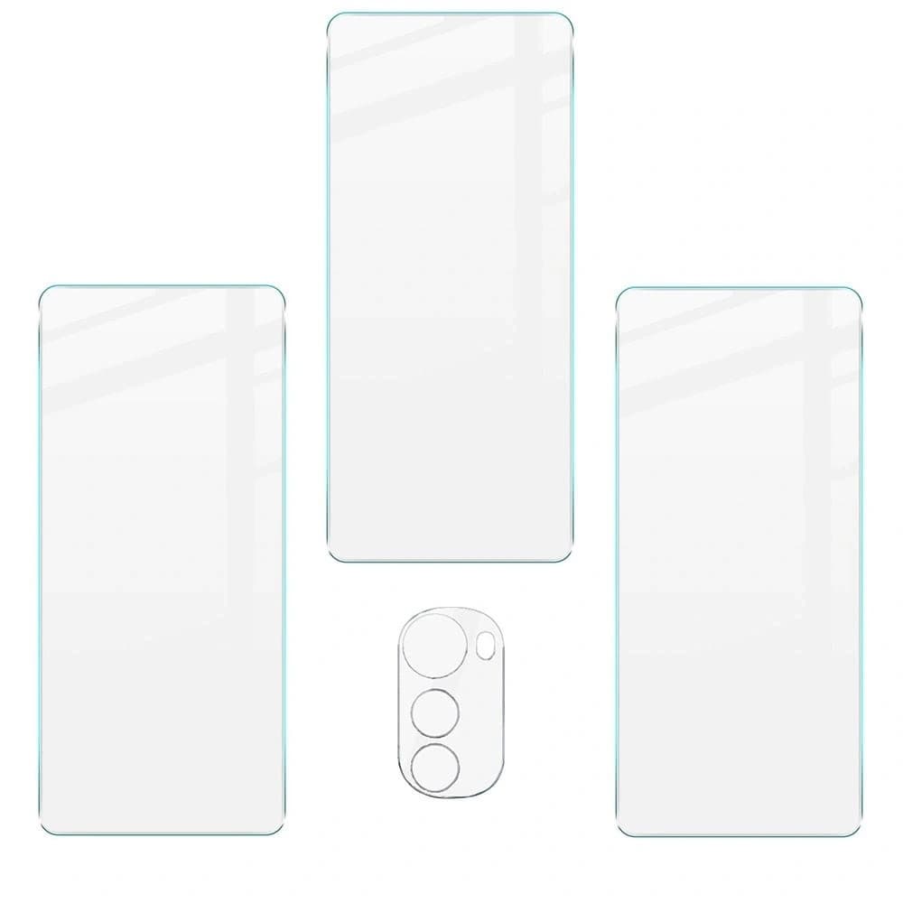 Bizon Glass Clear tempered glass - 3 pcs. + lens glass Motorola Moto E32 / E32s - 2