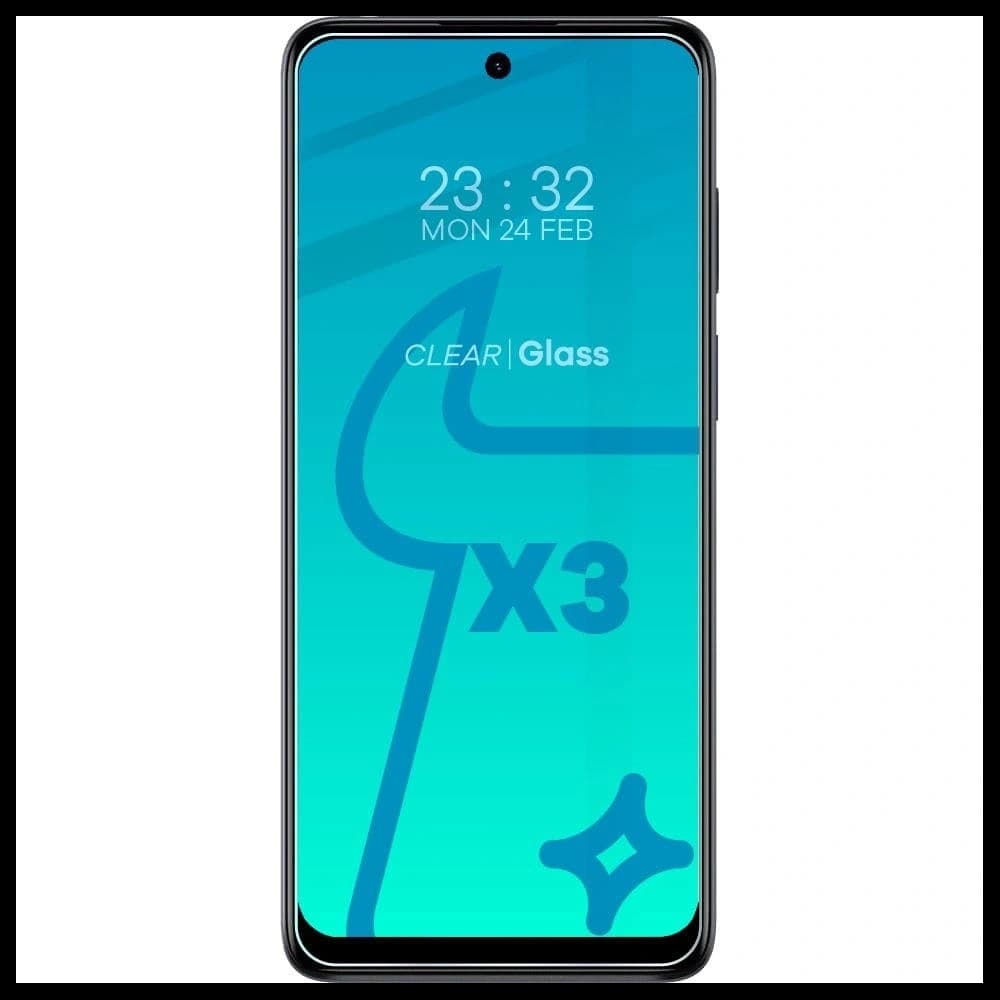 Bizon Glass Clear tempered glass - 3 pcs. + lens glass Motorola Moto E32 / E32s - 3