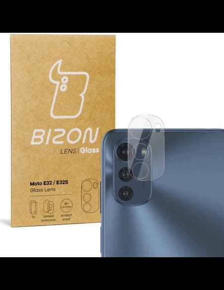 Bizon Glass Lens Motorola Moto E32 / E32s [2 PACK]