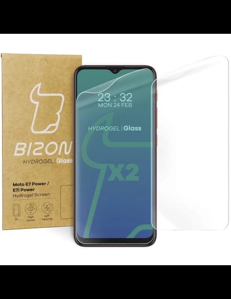 Bizon Glass Hydrogel Moto E7 Power / Moto E7i Power [2 PACK]