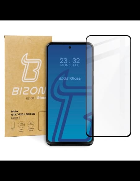 Bizon Glass Edge 2 Moto G13 / G23 / G53 5G schwarz