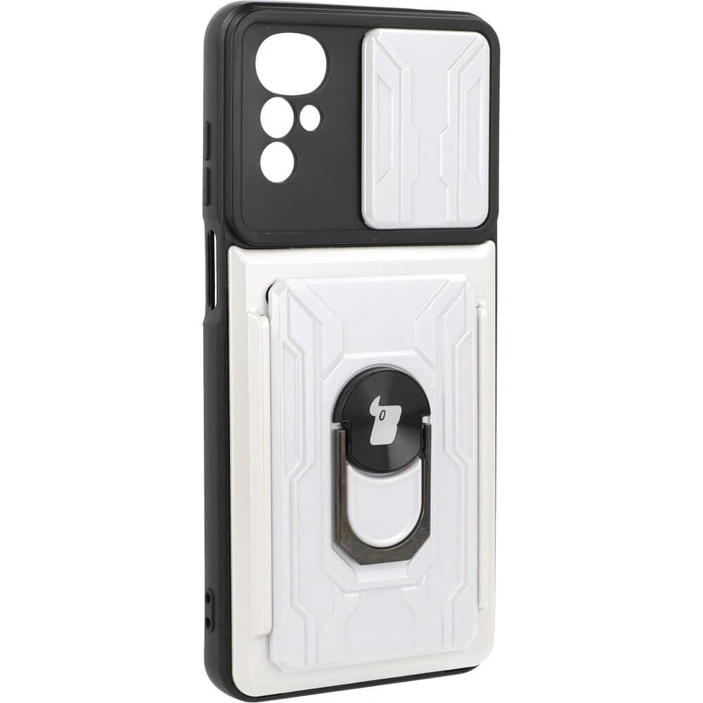 Bizon Case Camshield Kartensteckplatz Ring Moto G22 weiß - 3