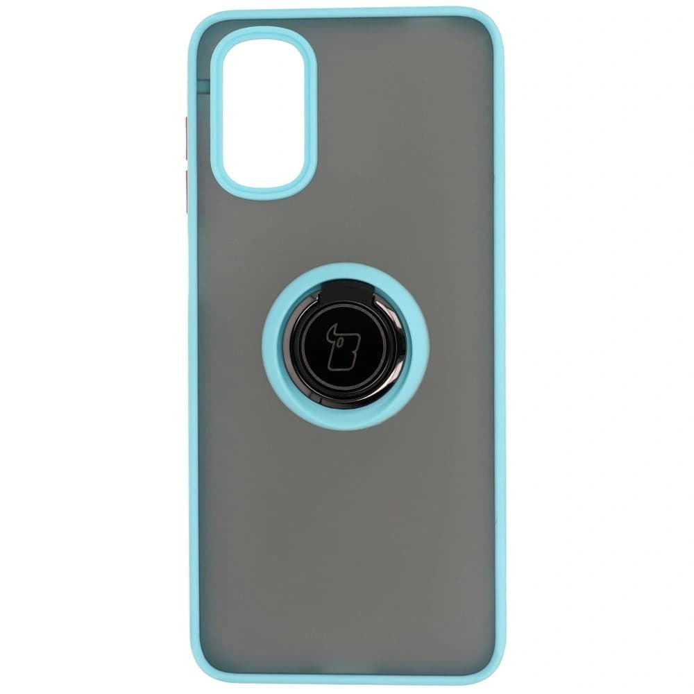 Bizon Case Hybrid Ring Motorola Moto G22 / E32 / E32s smoky with a light blue frame - 2