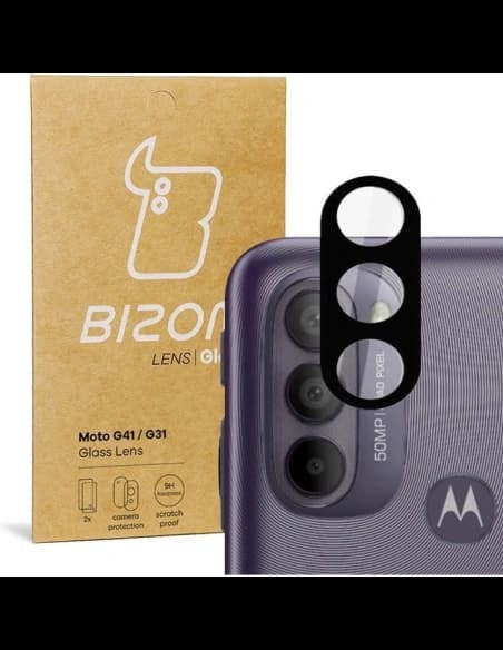Bizon Glass Lens Moto G41/ G31 [2 PACK]