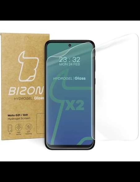 Bizon Glass Hydrogel Moto G31 / G41 [2 PACK]