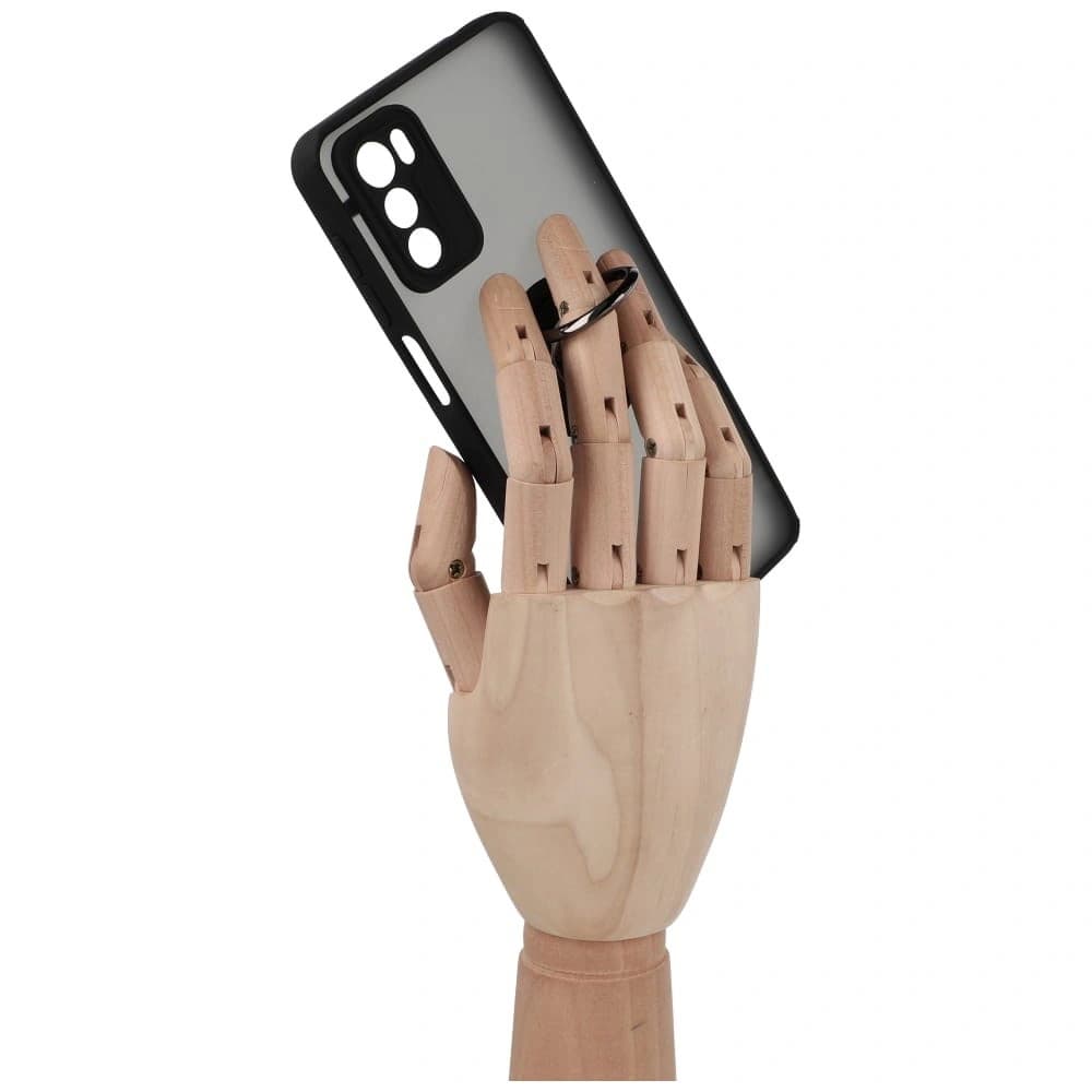 Bizon Case Hybrid Ring Motorola Moto G42  smoky with a black frame - 8