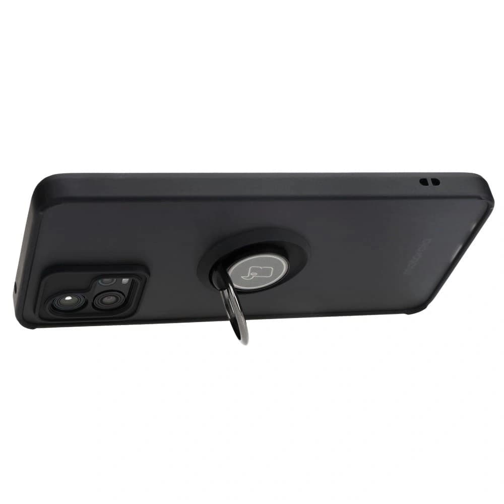 Bizon Case Hybrid Ring Motorola Moto G72 smoky with a black frame - 5