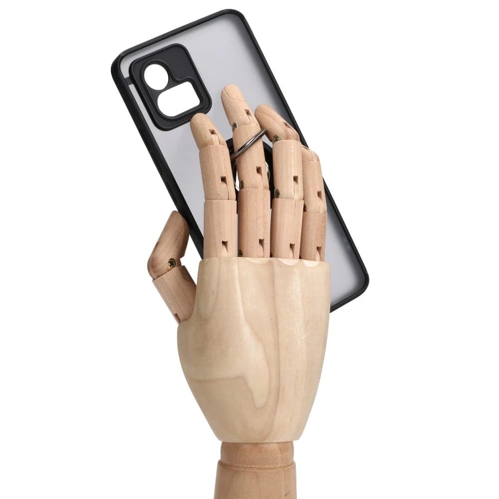 Bizon Case Hybrid Ring Motorola Moto G72 smoky with a black frame - 8