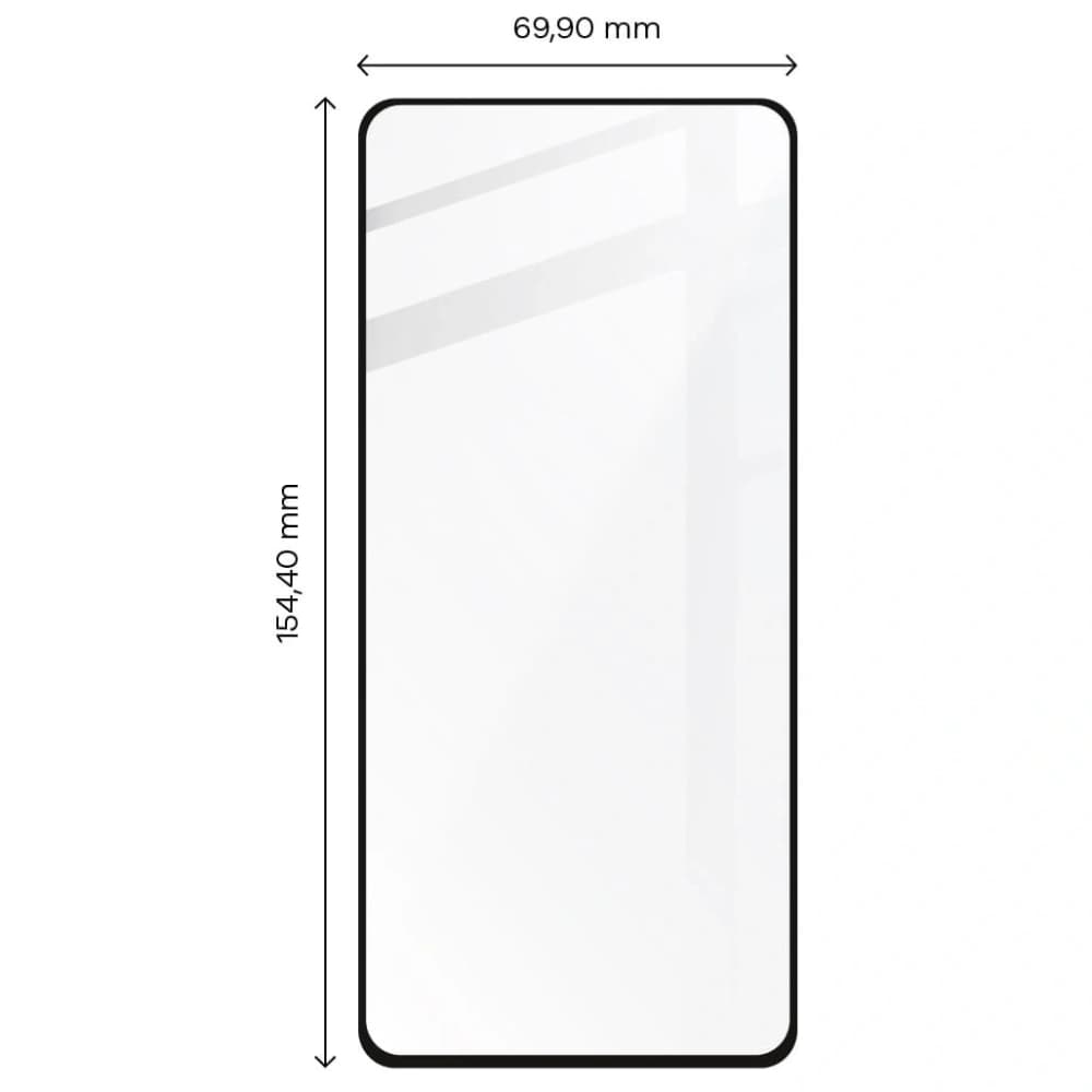Bizon Glass Edge gehärtetes Glas - [2 PACK] + Linsenschutz Moto G8 schwarz - 2