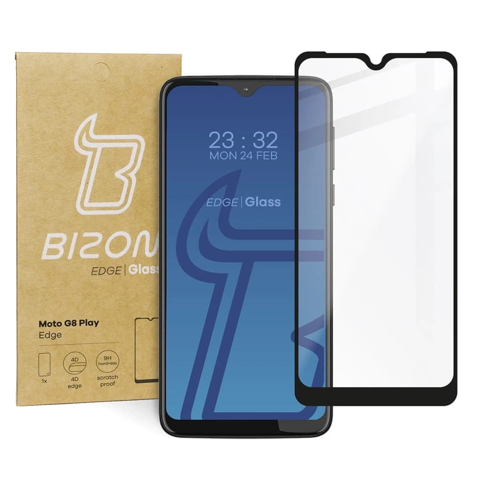 Bizon Glass Edge Moto G8 Play schwarz - 1