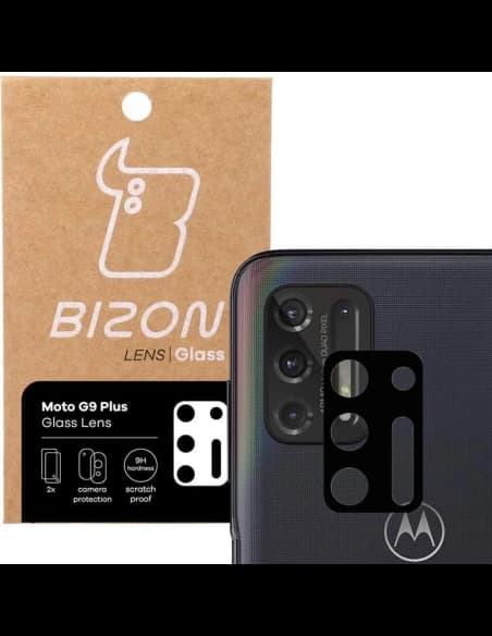 Bizon Lentilă de Sticlă Moto G9 Plus [2 PACHET]