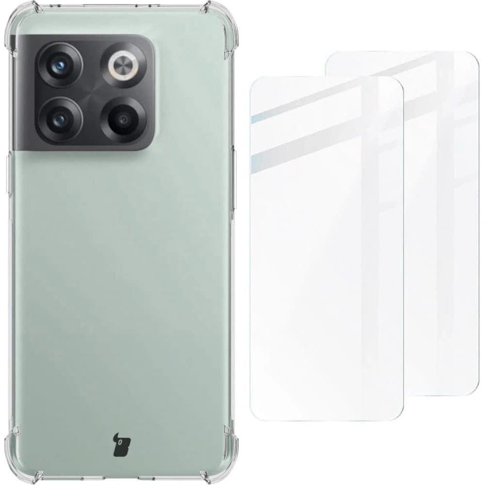 Bizon Case Clear Pack Hülle + 2x Displayschutzglas OnePlus 10T klar - 1