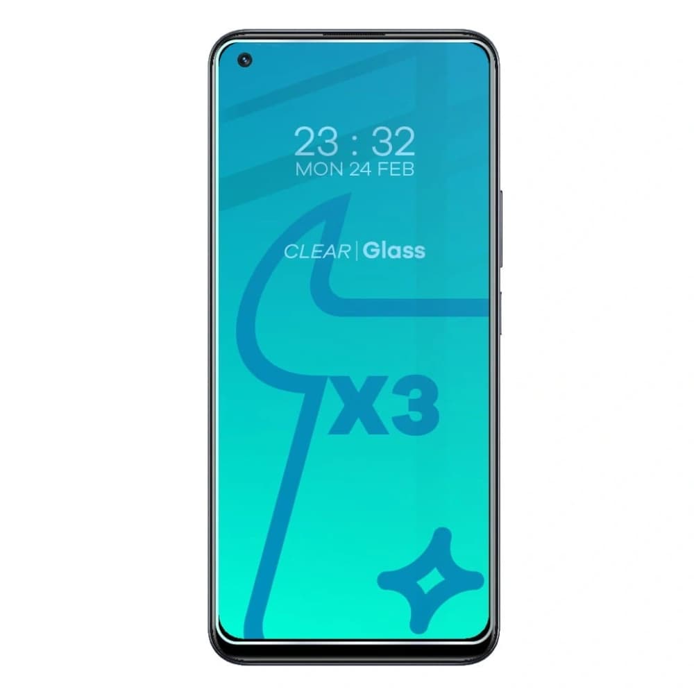 Zesílené sklo Bizon Glass Clear - 3 ks + objektiv Realme 8 Pro - 3