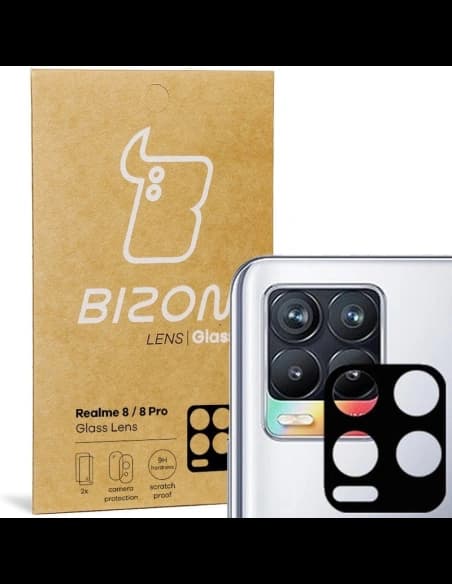 Sklo na fotoaparát Bizon Glass Lens pro Realme 8 4G / 8 Pro [2 PACK]