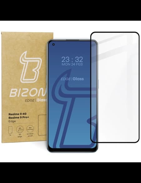 Bizon Glass Edge Realme 9 4G / Realme 9 Pro+ fekete