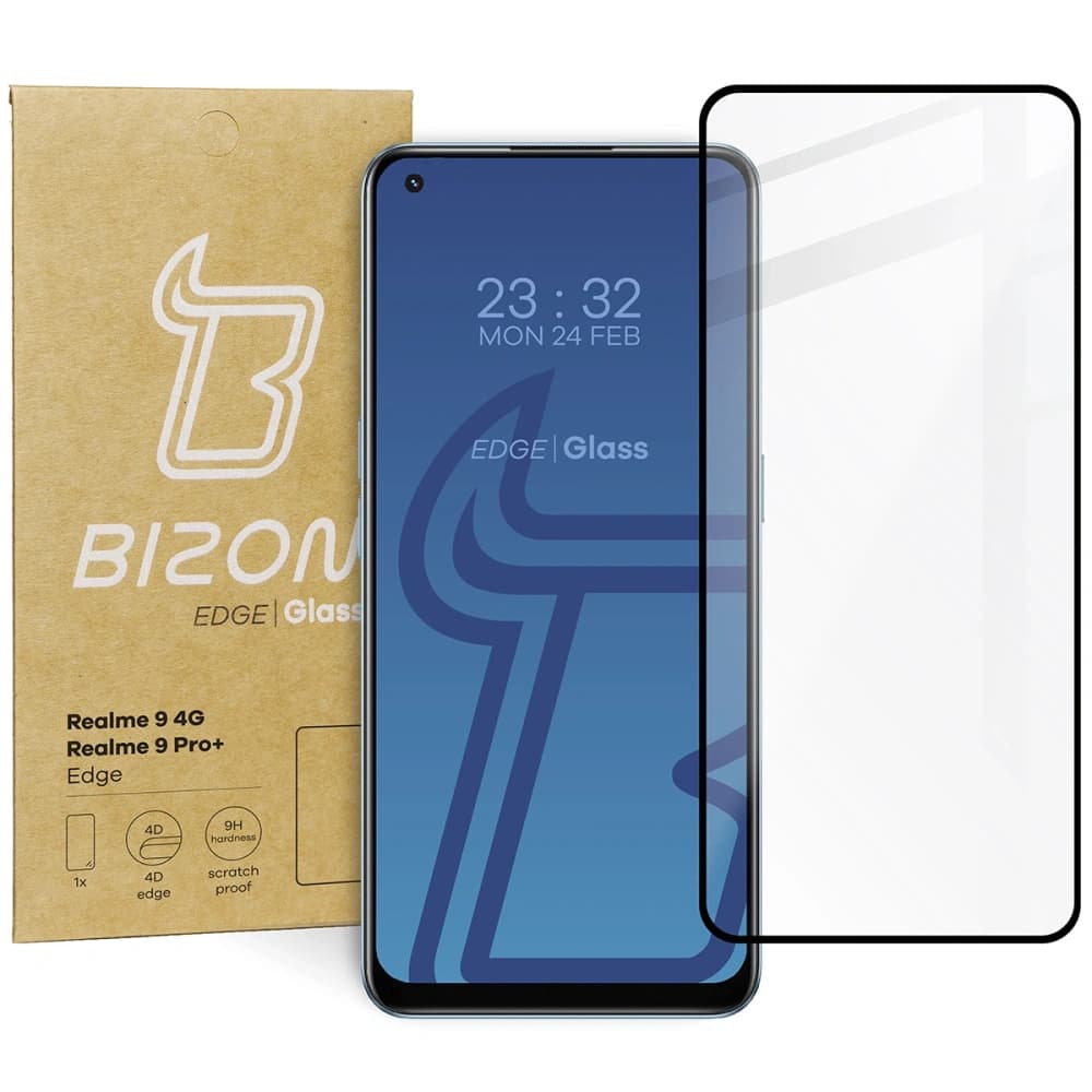 Bizon Glass Edge Realme 9 4G / Realme 9 Pro+ fekete - 1
