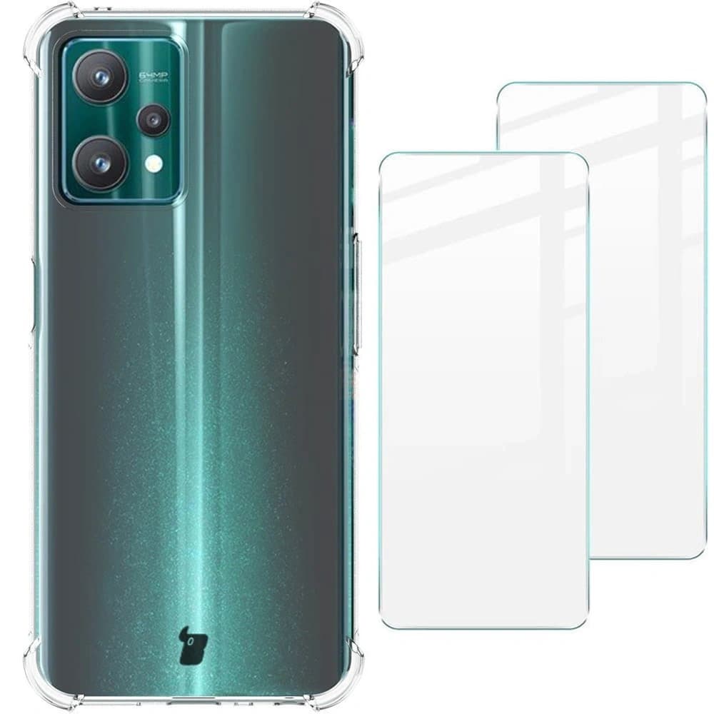 Bizon Case Clear Pack tok + 2x kijelző üveg Realme 9 Pro átlátszó - 2