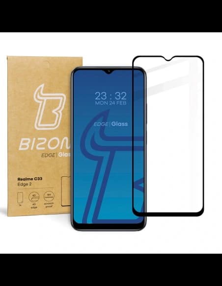 Bizon Glass Edge 2 Realme C33 black