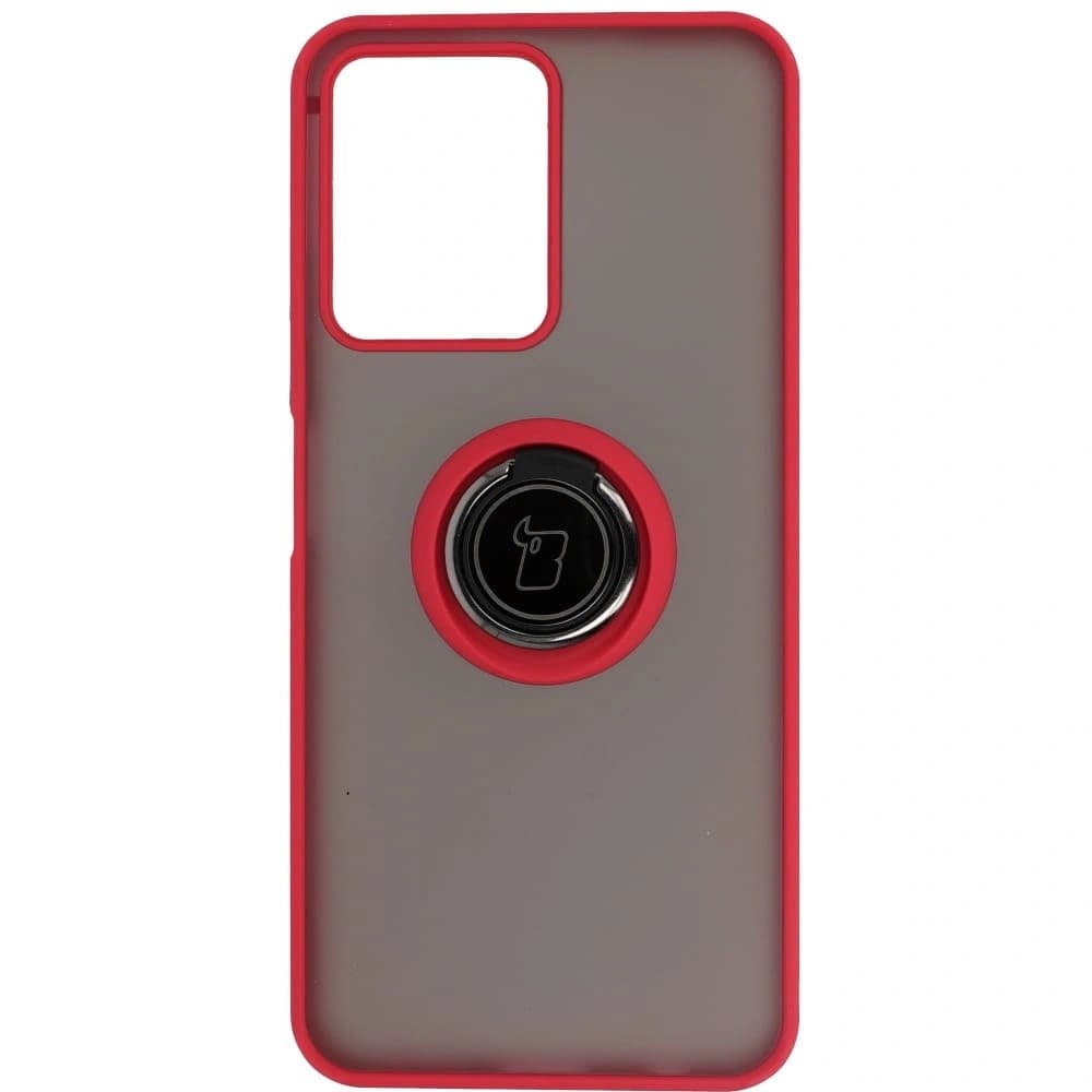 Bizon Case Hybrid Ring Realme C33 / C30 / Narzo 50i Prime smoky with a red frame - 3