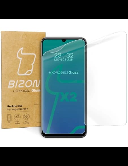 Folie hydrogelové na displej Bizon Glass Hydrogel pro Realme C53 / Note 50 [2 PACK]