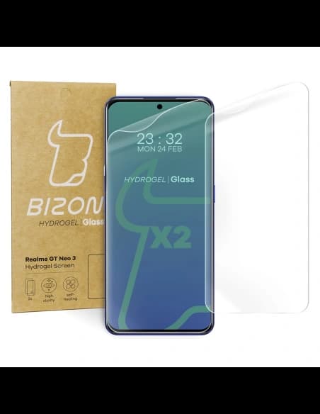 Folie hydrogelové na displej Bizon Glass Hydrogel Realme GT Neo 3 [2 PACK]