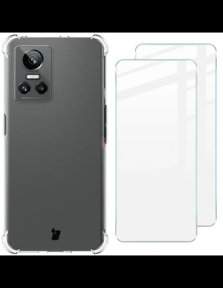 Etui + 2x sklo na displej Bizon Case Clear Pack pro Realme GT Neo 3 průhledné