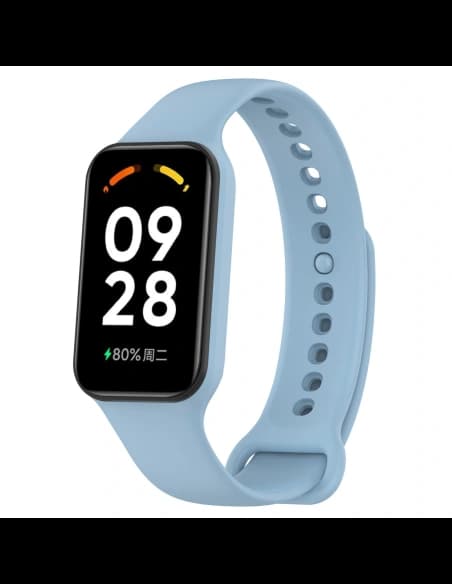 Bizon Strap + Case Uhr Dots Xiaomi Redmi Smart Band 2 / Xiaomi Mi Band 8 Active blau