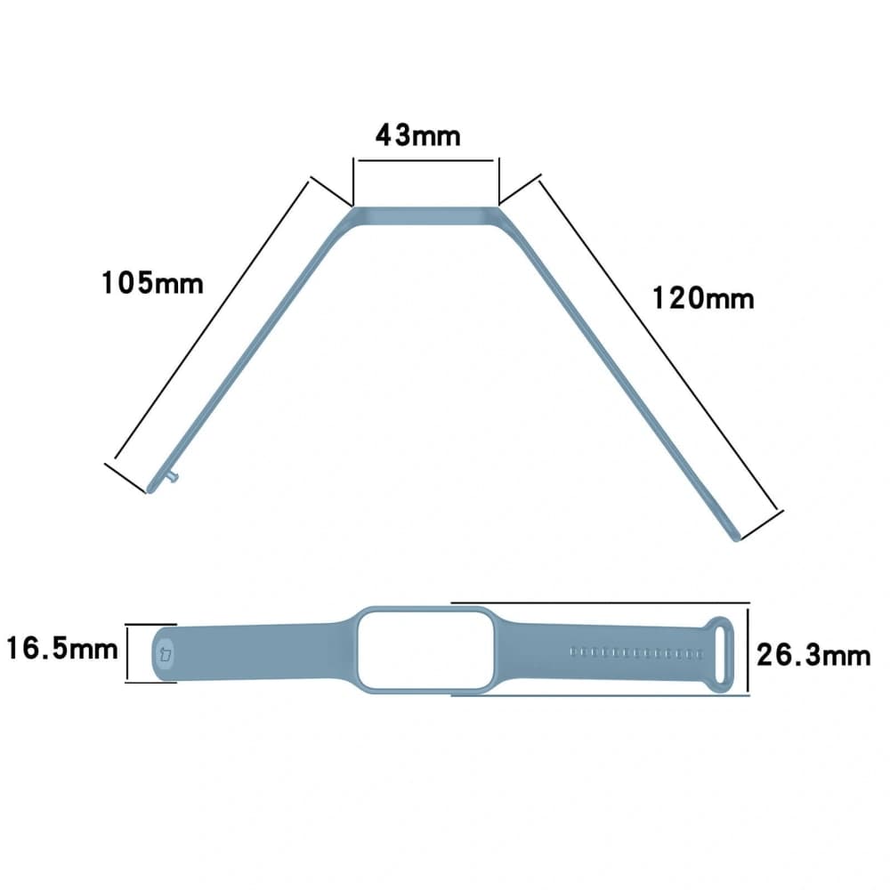 Bizon Strap + Case Uhr Dots Xiaomi Redmi Smart Band 2 / Xiaomi Mi Band 8 Active blau - 2