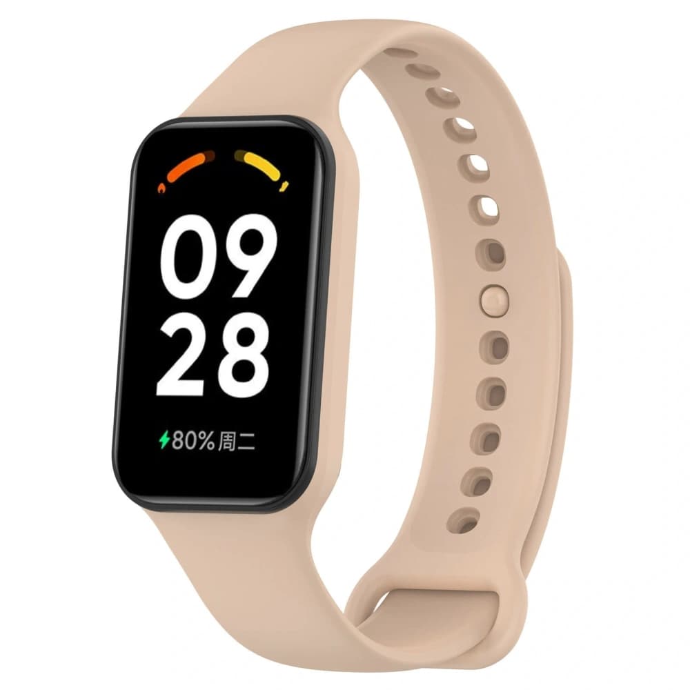 Bizon Strap + Case Uhr Punkte Xiaomi Redmi Smart Band 2 / Xiaomi Mi Band 8 Aktiv hellrosa - 1