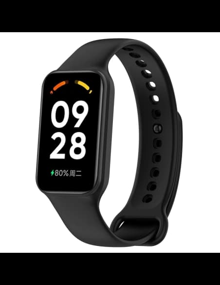 Bizon Pánt + Tok Óra Dots Xiaomi Redmi Smart Band 2 / Xiaomi Mi Band 8 Aktív fekete