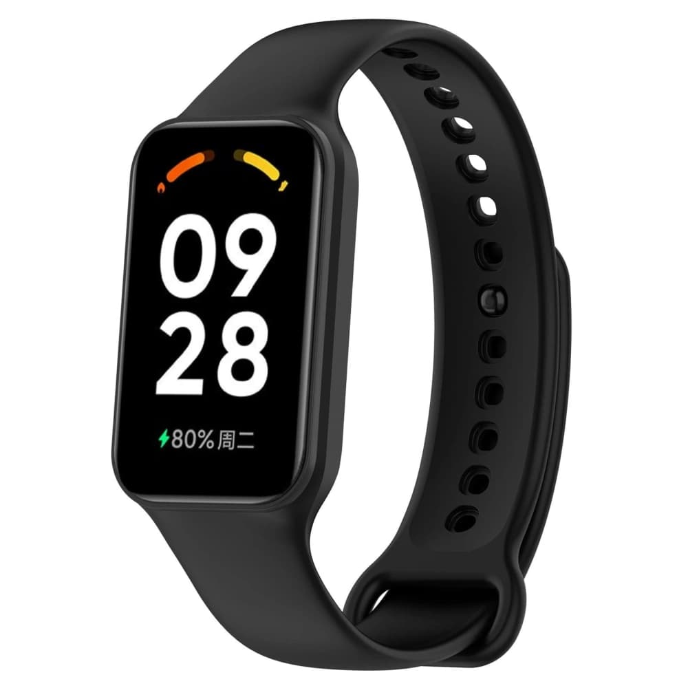 Bizon Strap + Case Watch Dots Xiaomi Redmi Smart Band 2 / Xiaomi Mi Band 8 Active black - 1
