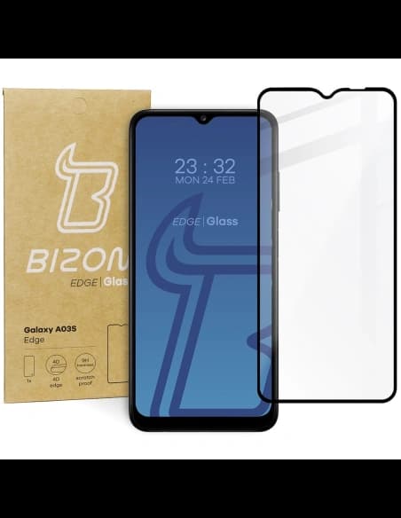 Sklo tvrzené Bizon Glass Edge pro Samsung Galaxy A03s černé
