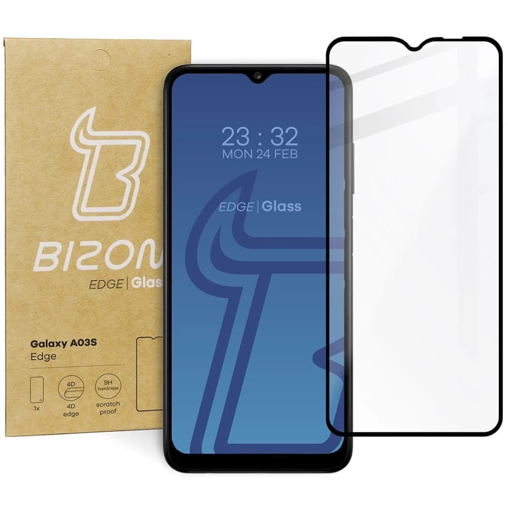 Bizon Glass Edge Samsung Galaxy A03s black - 1