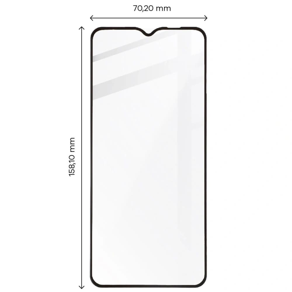 Tvrzené sklo Bizon Glass Edge - [2 PACK] + ochrana na objektiv Samsung Galaxy A03s černé - 2