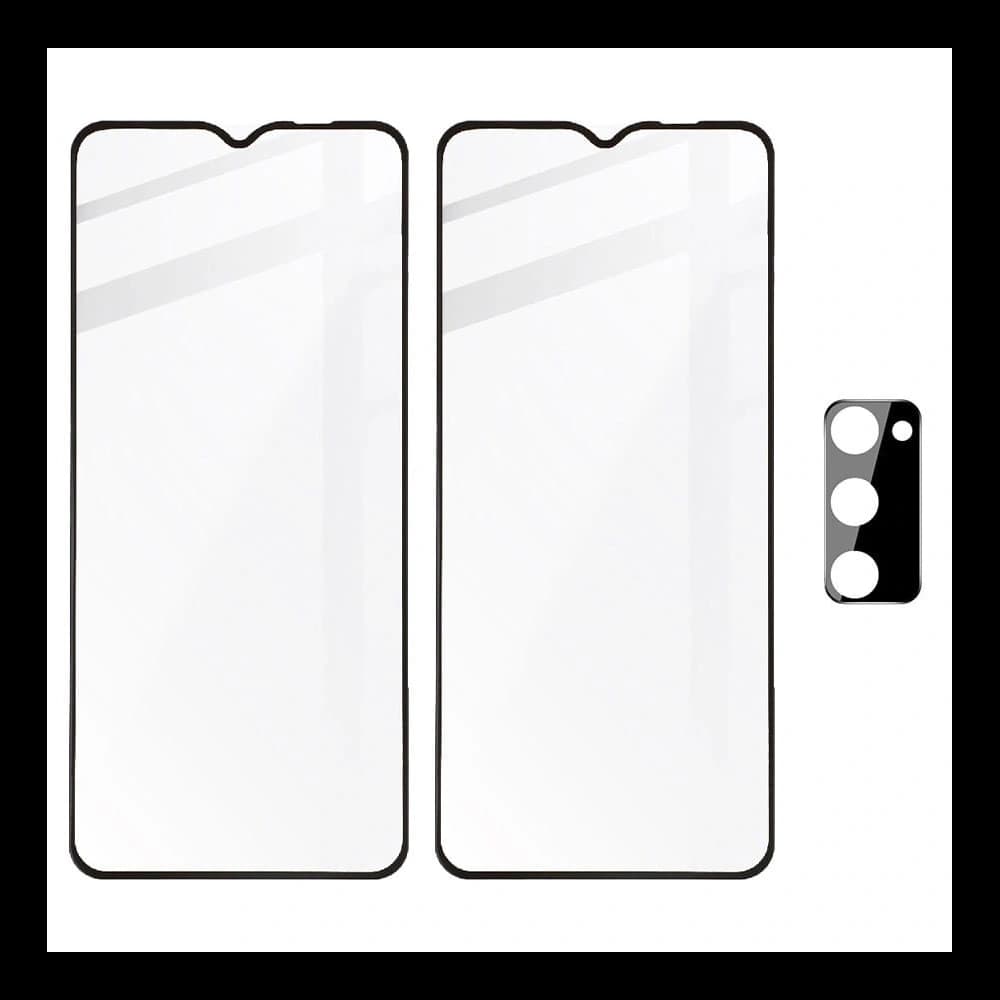 Tvrzené sklo Bizon Glass Edge - [2 PACK] + ochrana na objektiv Samsung Galaxy A03s černé - 5