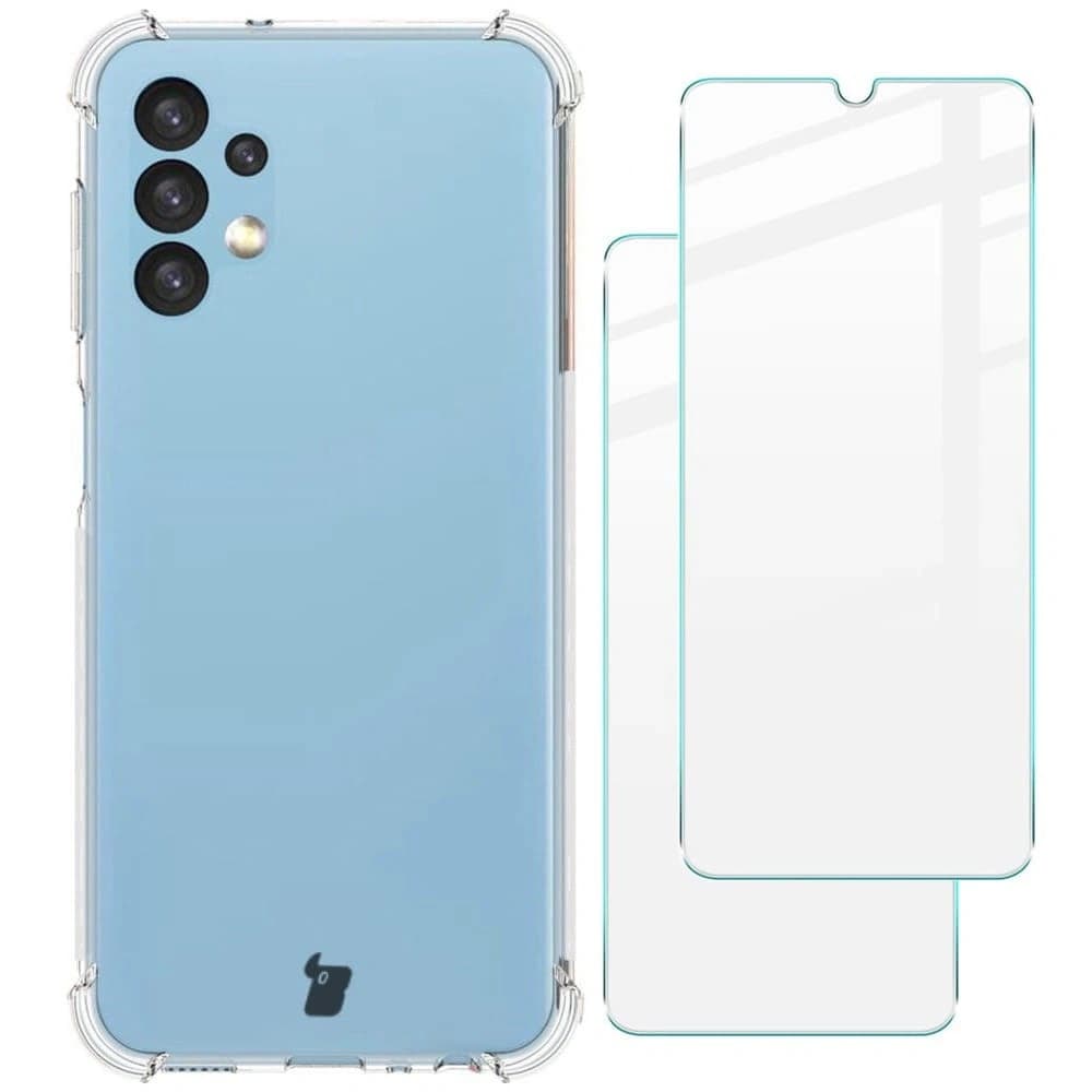 Bizon Case Clear Pack carcasă + 2x sticlă de protecție Samsung Galaxy A13 4G clar - 1