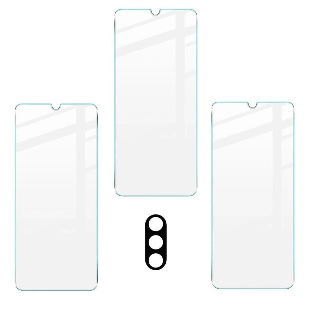 Bizon Glas Klares gehärtetes Glas - 3 Stück. + Linsenglas Samsung Galaxy A13 5G - 5