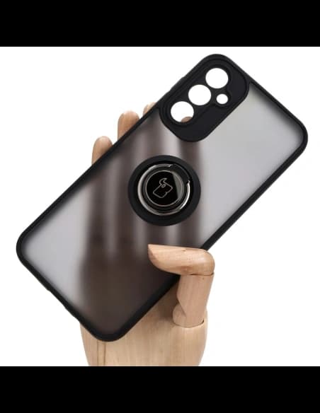 Bizon Case Hybrid Ring Samsung Galaxy A14 4G / 5G smoky with a black frame