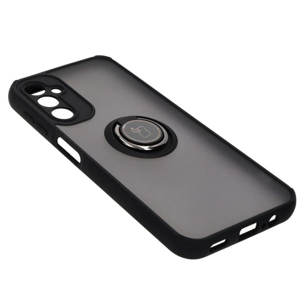 Bizon Case Hybrid Ring Samsung Galaxy A14 4G / 5G füstös fekete kerettel - 4