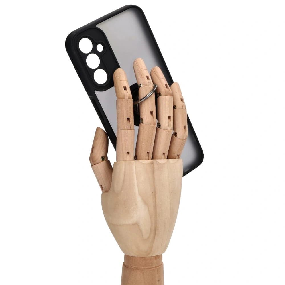 Bizon Case Hybrid Ring Samsung Galaxy A14 4G / 5G füstös fekete kerettel - 8