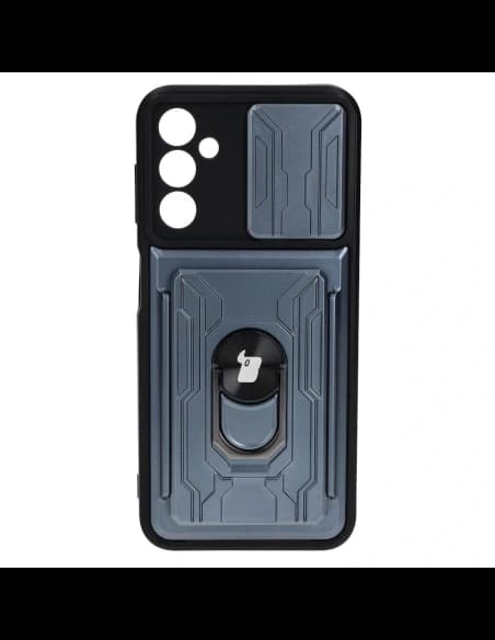 Bizon Case Camshield Card Slot Ring Samsung Galaxy A14 4G/5G grey