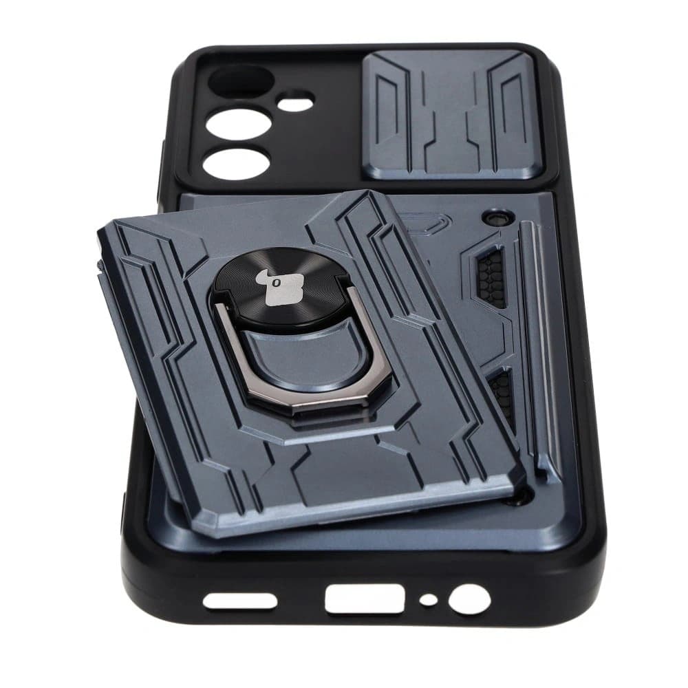 Bizon Case Camshield Card Slot Ring Samsung Galaxy A14 4G/5G grau - 3